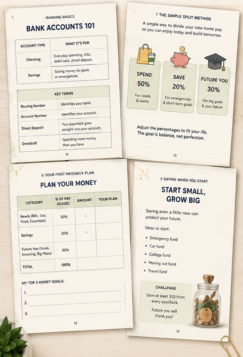 The First Paycheck Playbook money planning and savings preview