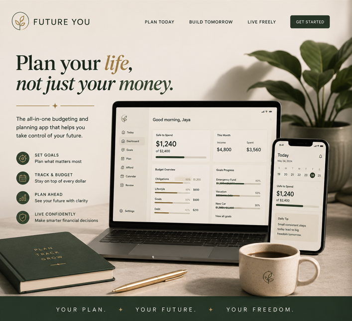 Future You desktop dashboard